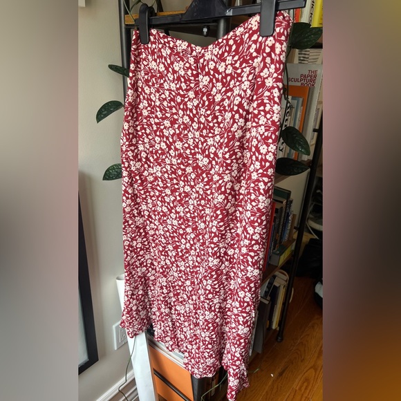 Reformation Red Floral Two-Piece Dress - Picture 8 of 9